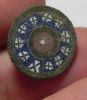 Picture of ANCIENT ROMAN MOSAIC GLASS INLAID BRONZE BUTTON. 200 - 300 A.D