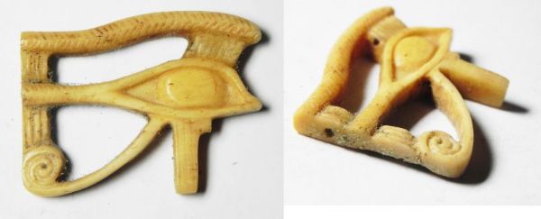 Picture of ANCIENT EGYPT, NEW KINGDOM. IVORY EYE OF HORUS AMULET. 1400 - 1100 B.C