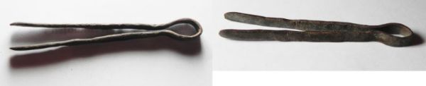 Picture of ROMAN PERIOD. HOLY LAND. BRONZE TWEEZERS . 300 - 400 A.D