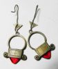 Picture of OTTOMAN SILVER & GLASS EARRINGS. 100 YEARS OLD MINIMUM