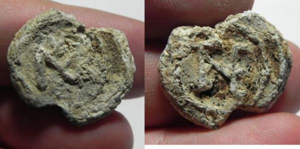 Picture of ANCIENT HOLY LAND. BYZANTINE LEAD BULLA. 600 A.D