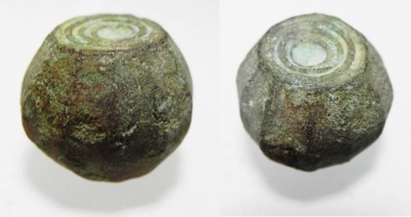 Picture of BYZANTINE / EARLY ISLAMIC BRONZE WEIGHT. 600 - 800 A.D.  57.81GM = 2 UNCIA OR 20 DIRHAMS