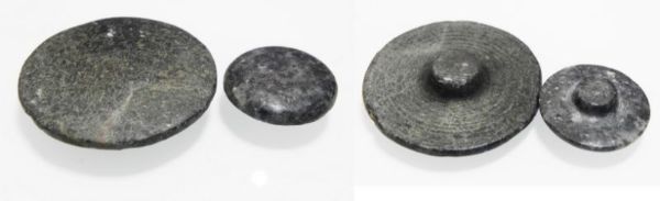 Picture of ANCIENT EGYPTIAN STONE LIDS FOR VESSELS, 1500 - 1075 B.C - 2 PCS