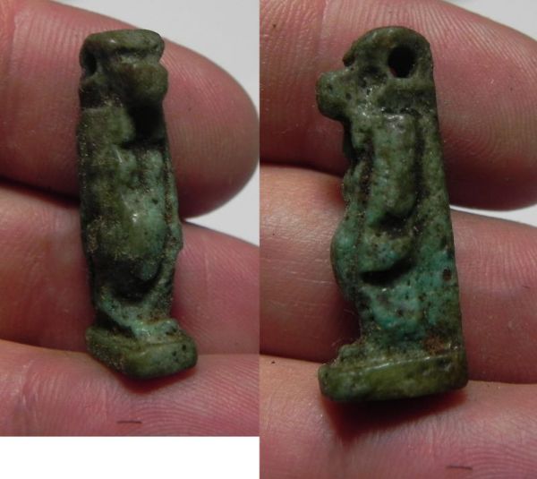 Picture of ANCIENT EGYPT - FAIENCE TAWERET AMULET . 600 - 300 B.C