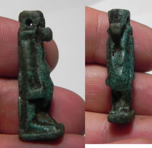 Picture of ANCIENT EGYPT - FAIENCE TAWERET AMULET . 600 - 300 B.C