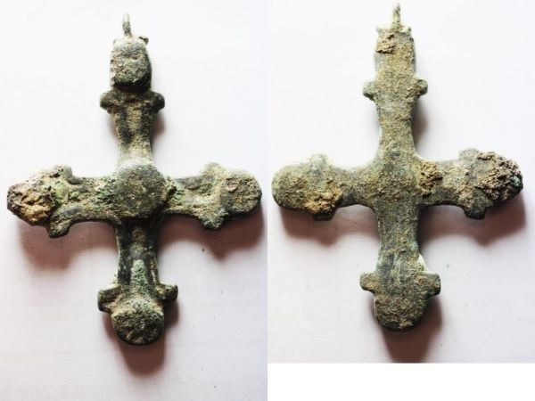 Picture of ANCIENT BYZANTINE. LARGE BRONZE CROSS 800 - 1000 A.D