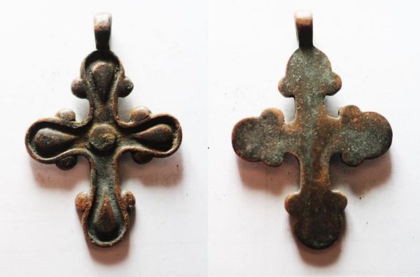 Picture of ANCIENT BYZANTINE. LARGE BRONZE CROSS 800 - 1000 A.D