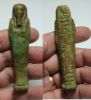 Picture of INSCRIBED WITH HIEROGLYPHS :  ANCIENT EGYPT. 26TH DYNASTY. FAIENCE USHABTI. 600 - 300 B.C