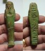 Picture of INSCRIBED WITH HIEROGLYPHS :  ANCIENT EGYPT. 26TH DYNASTY. FAIENCE USHABTI. 600 - 300 B.C