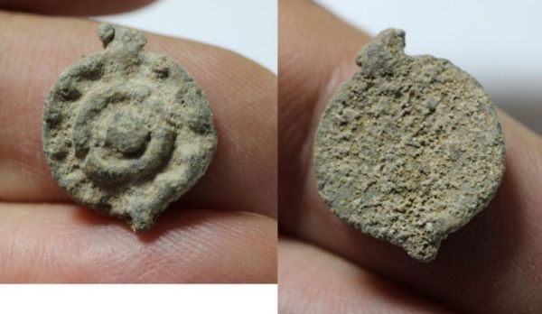 Picture of ANCIENT HOLY LAND. HELLENISTIC LEAD WEIGHT. 1/2 DRACHM.  300 - 100 B.C