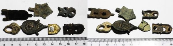 Picture of ANCIENT ROMAN & BYZANTINE. 7 BRONZE BELT BUCKLES.  400 - 1000 A.D