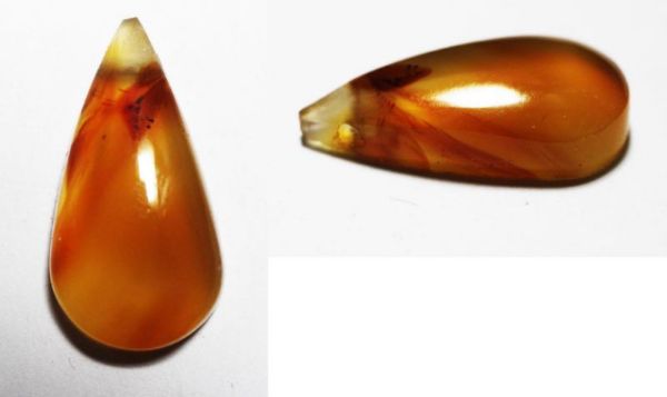 Picture of ANCIENT EGYPT. AGATE TEARDROP BEAD / PENDANT. 600 - 300 B.C