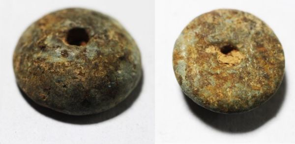 Picture of ANCIENT ROMAN STONE SPINDLE WHORL. 100 - 200 A.D