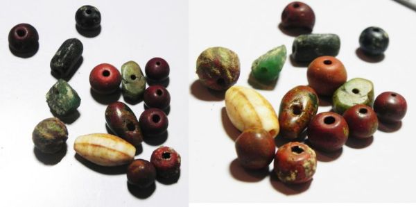 Picture of ANCIENT EGYPT, LOT OF 14 STONE BEADS. NEW KINGDOM. 1400 - 1100 B.C