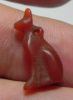 Picture of ANCIENT EGYPT, NEW KINGDOM. CARNELIAN CAT AMULET. 1300 B.C