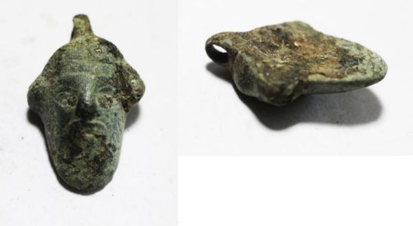 Picture of ANCIENT ROMAN BRONZE PENDANT. SILENUS. 100 - 300 A.D