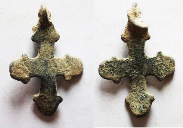 Picture of ANCIENT JORDAN. BYZANTINE BRONZE CROSS. 800 - 1000 A.D