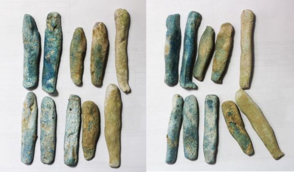 Picture of STOCK CLEARANCE: ANCIENT EGYPT. LOT OF 10 FAIENCE USHABTI. 600 - 300 B.C