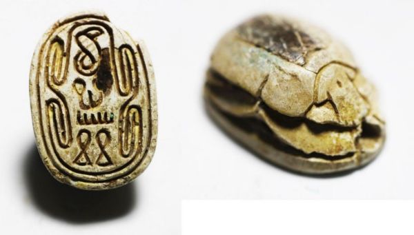 Picture of ANCIENT EGYPT. STONE SCARAB. NEW KINGDOM. 1400 B.C