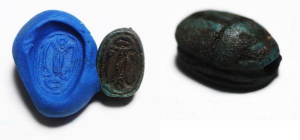 Picture of ANCIENT EGYPT. STONE SCARAB. NEW KINGDOM. 1400 B.C