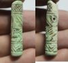 Picture of LATE BRONZE AGE. 1400 - 1200 B.C. FAIENCE CYLINDER SEAL.  HOLY LAND / SOUTHERN LEVANT