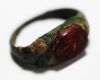 Picture of ANCIENT ROMAN BRONZE RING WITH CARNELIAN INTAGLIO. 200 - 300 A.D