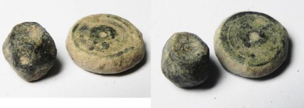 Picture of ANCIENT HOLY LAND. BYZANTINE BRONZE WEIGHTS. 800 - 1000 A.D