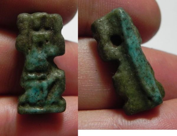 Picture of ANCIENT EGYPT. NICE FAIENCE AMULET OF SHU . 600 - 300 B.C