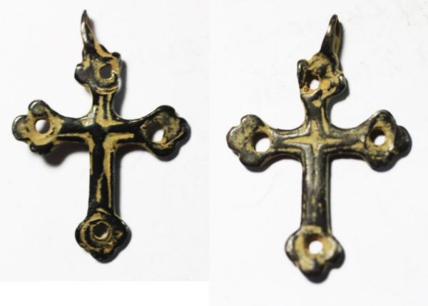 Picture of ANCIENT BYZANTINE SILVER CROSS. 800 - 1000 A.D