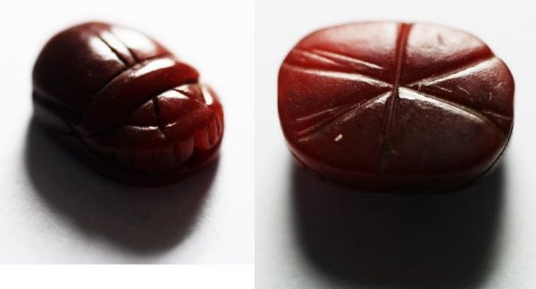 Picture of ANCIENT EGYPT. NEW KINGDOM CARNELIAN SCARAB. 1400 B.C