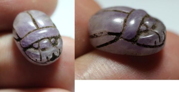 Picture of ANCIENT EGYPT. NEW KINGDOM AMETHYST SCARAB. 1400 B.C