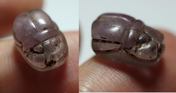 Picture of ANCIENT EGYPT. NEW KINGDOM AMETHYST SCARAB. 1400 B.C