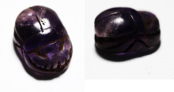 Picture of ANCIENT EGYPT. NEW KINGDOM AMETHYST SCARAB. 1400 B.C