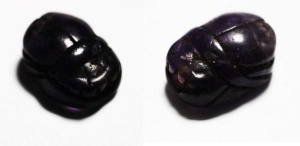 Picture of ANCIENT EGYPT. NEW KINGDOM AMETHYST SCARAB. 1400 B.C