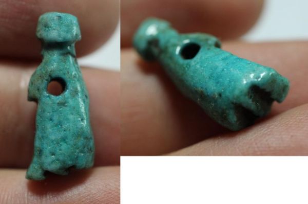 Picture of ANCIENT. EGYPT. NICE FAIENCE CROWN AMULET. 600 - 300 B.C