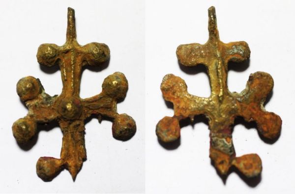 Picture of ANCIENT BYZANTINE. NICE BRONZE CROSS 800 - 1000 A.D