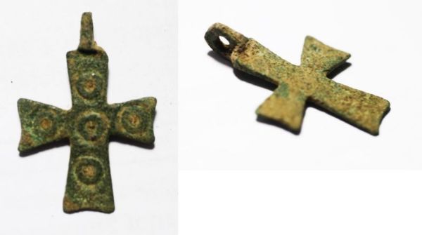 Picture of ANCIENT BYZANTINE. NICE BRONZE CROSS 800 - 1000 A.D