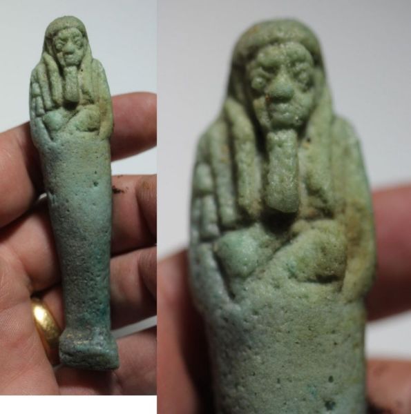 Picture of ANCIENT EGYPT. 26TH DYNASTY. FAIENCE USHABTI. 600 - 300 B.C