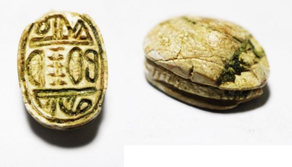 Picture of ANCIENT EGYPT. STONE SCARAB. NEW KINGDOM. 1400 B.C