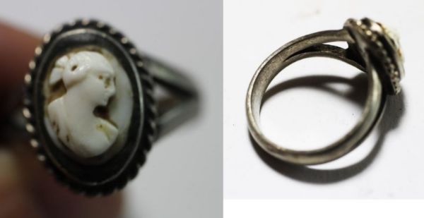 Picture of 200 YEARS OR MORE OLD STONE INTAGLIO SET IN A SILVER RING