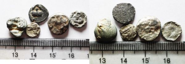 Picture of ANCIENT LEAD AND SILVER COINS AND OTHER ITEMS. OVER 2300 YEARS OLD