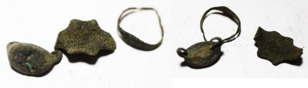 Picture of ANCIENT ROMAN . LOT OF 3 BRONZE RINGS. TWO BROKEN. 300 A.D