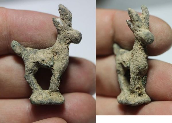 Picture of ANCIENT HOLY LAND, PERSIAN OCCUPATION. BRONZE GOAT. 600 B.C