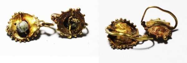 Picture of ANCIENT ROMAN GOLD EARRINGS. 200 - 300 A.D