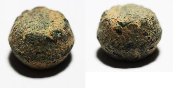 Picture of ANCIENT BYZANTINE BRONZE WEIGHT. 800 - 1000 A.D. 1/2 UNCIA