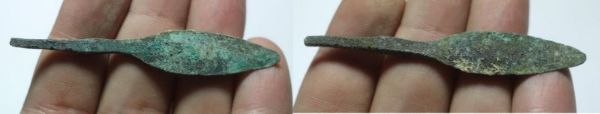 Picture of ANCIENT LEVANT. BRONZE ARROW HEAD. PERSIAN PERIOD OR BEFORE. 700 - 400 B.C