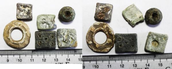 Picture of ANCIENT LEAD & OTHER WEIGHTS. BYZANTINE 800 - 1000 A.D