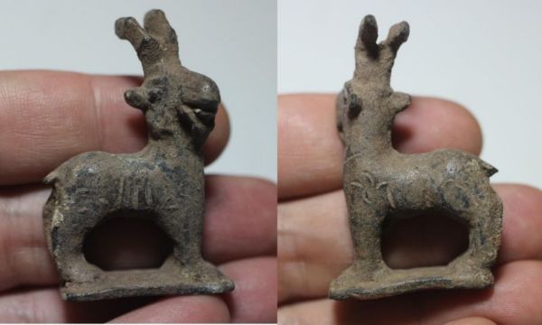 Picture of ANCIENT ROMAN BRONZE GOAT. 300 - 400 A.D