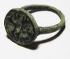 Picture of BYZANTINE BRONZE RING WITH ST. GEORGE. 10-11TH CENT. A.D. CHARGING ON HORSE BACK.