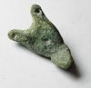 Picture of ROMAN BRONZE PENDANT, IN THE SHAPE OF A DOUBLE NOZZLE OIL LAMP . 200 - 300 A.D